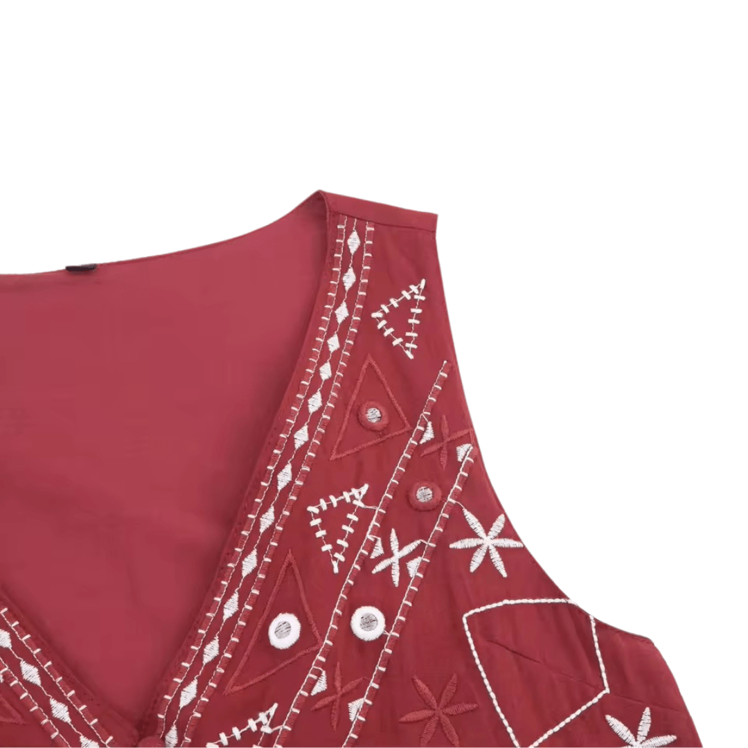 Bestickte Boho Weste - Fav Avenue