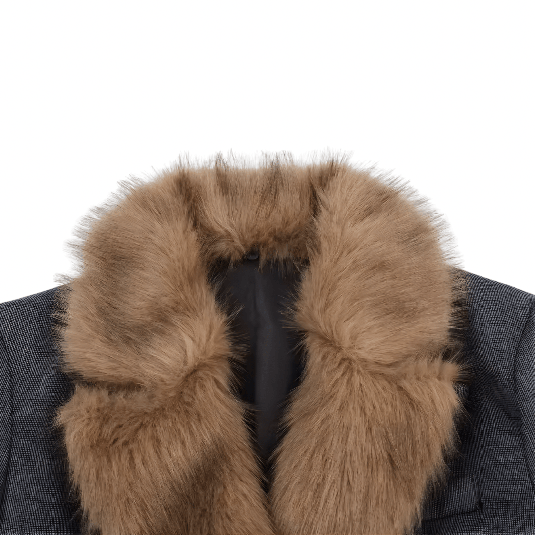 Blazer mit Kunstfellkragen - Fav Avenue