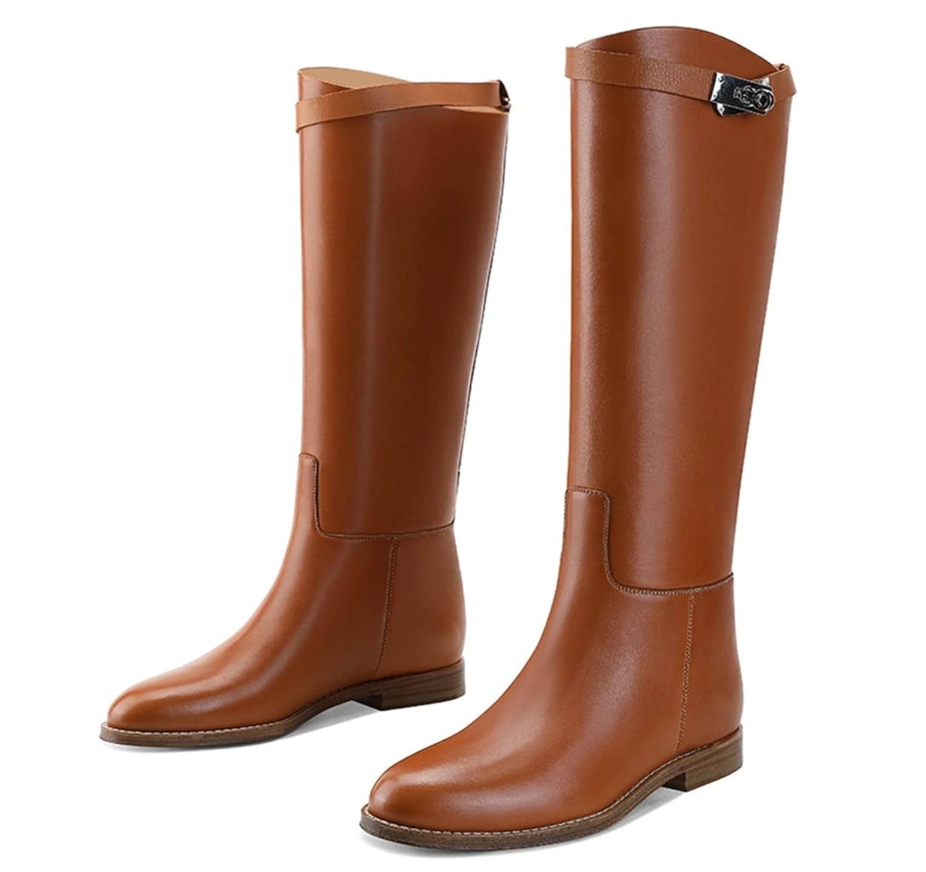 Classic Chic – Elegante Reiterstiefel mit Schnallendetail - Fav Avenue