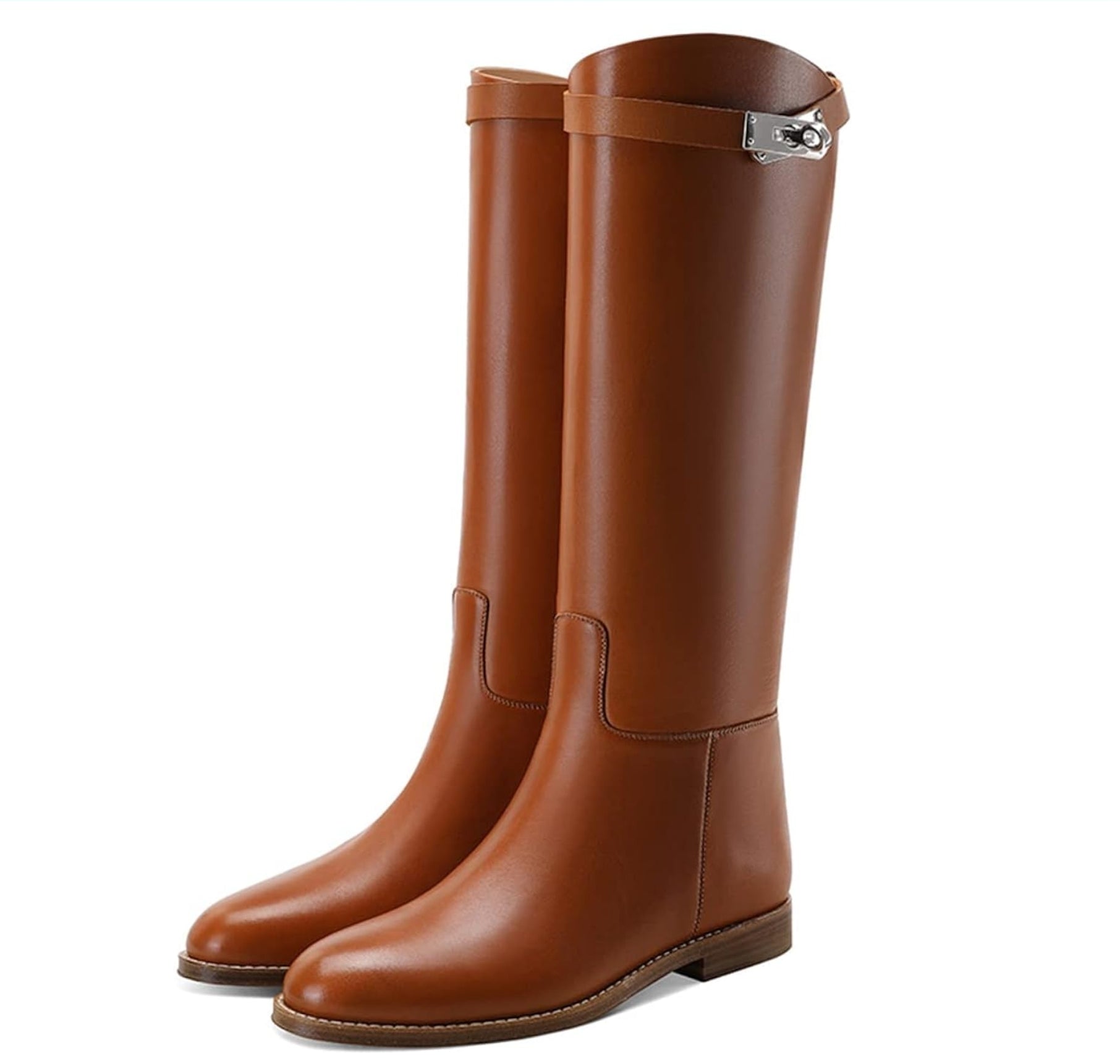 Classic Chic – Elegante Reiterstiefel mit Schnallendetail - Fav Avenue