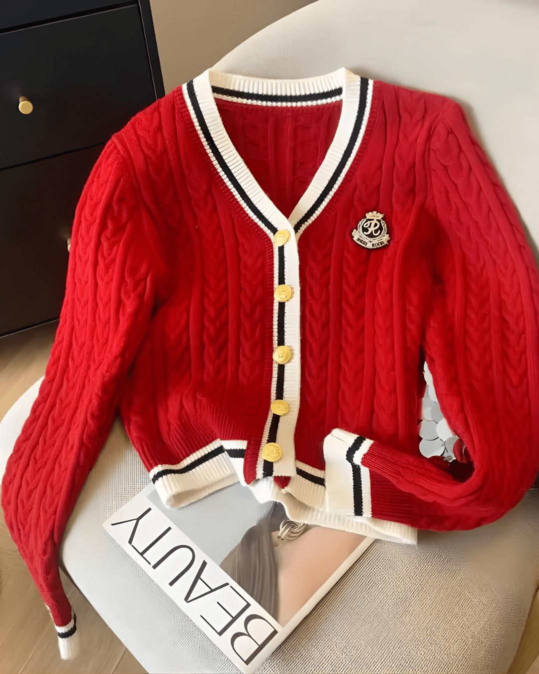 College Knit Cardigan - Fav Avenue