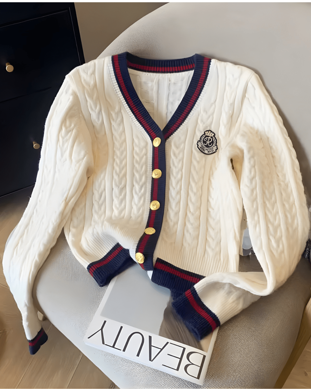 College Knit Cardigan - Fav Avenue