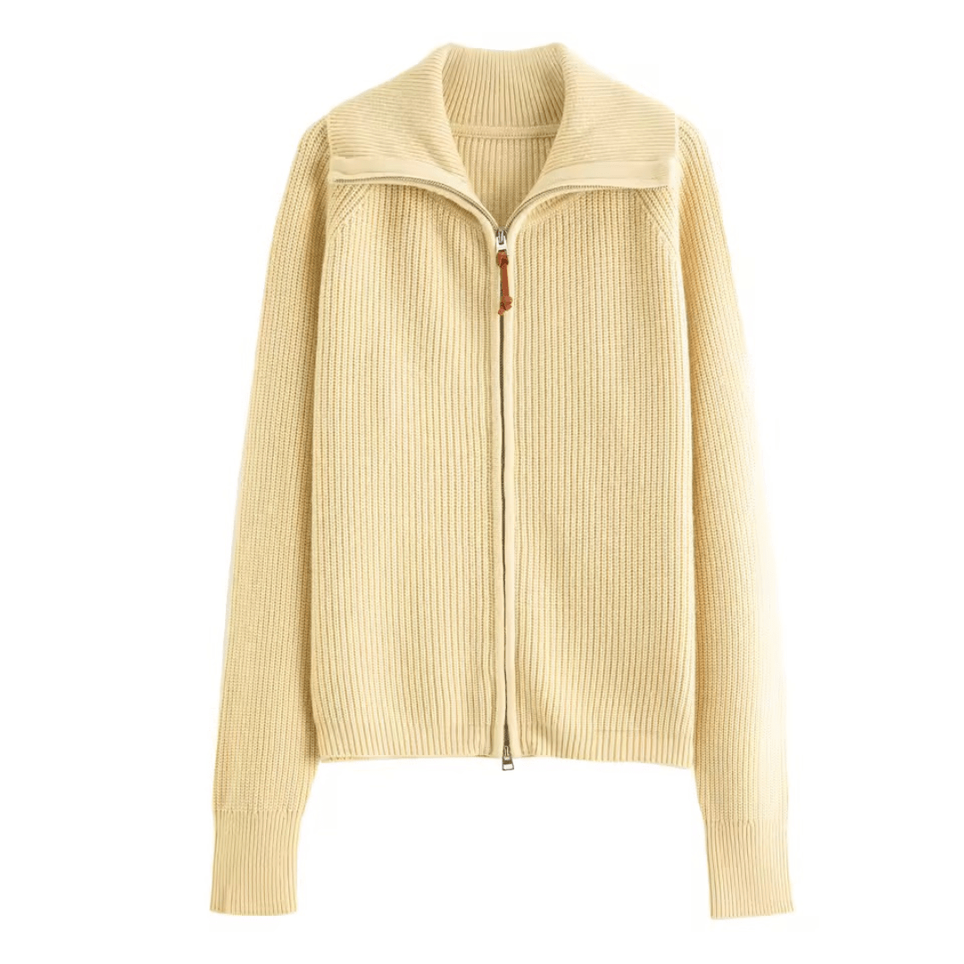 Damen Strickjacke mit Reißverschluss - Fav Avenue