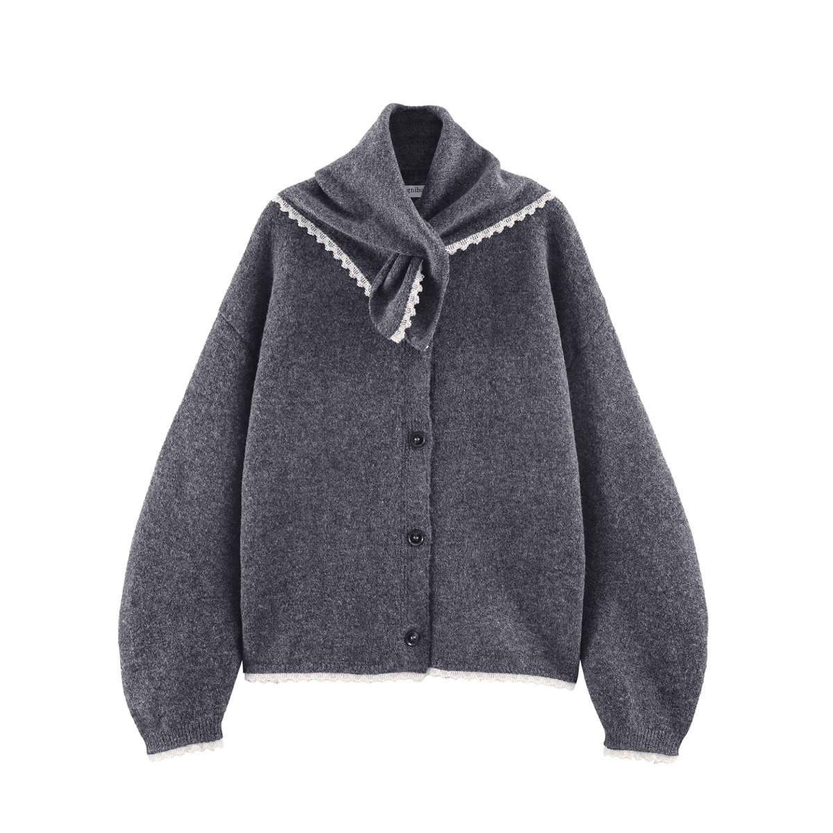 Damen Strickjacke mit Schalkragen & Zierborte - Fav Avenue