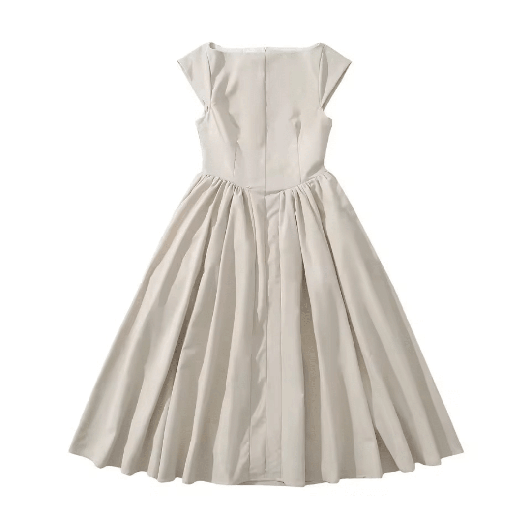 Elegantes A - Linien Midi Kleid mit Rückenausschnitt - Fav Avenue