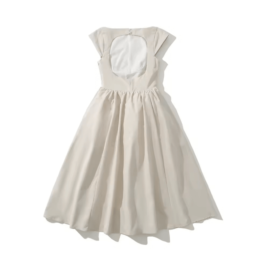 Elegantes A - Linien Midi Kleid mit Rückenausschnitt - Fav Avenue