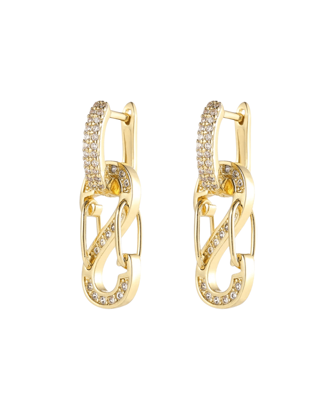 Eva - Kupfer Zirkon Ohrringe - Fav Avenue