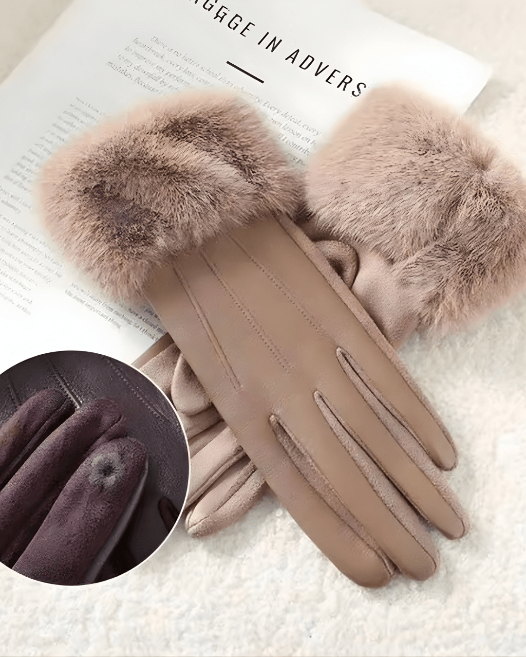 Fell und Lederhandschuhe - Fav Avenue