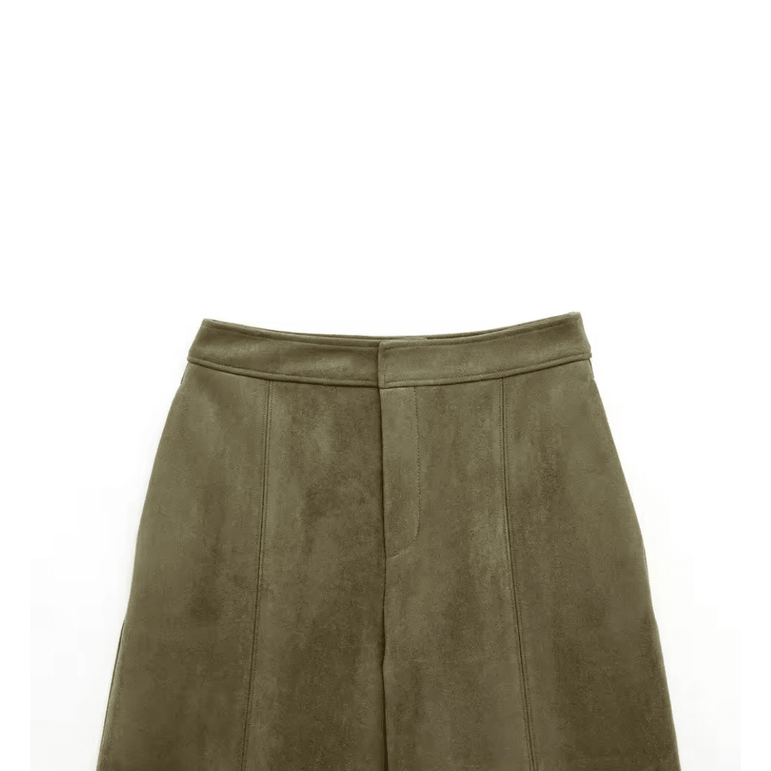 High Waist Wildleder - Shorts mit weitem Schnitt - Fav Avenue