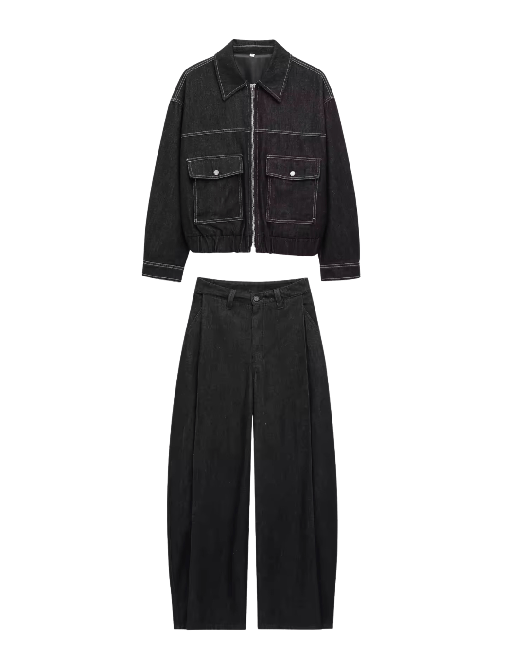 Jeans Zweiteiler in Schwarz - Fav Avenue