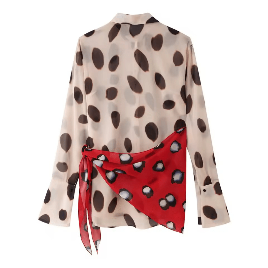 Langarm Bluse mit Taillenband - Fav Avenue