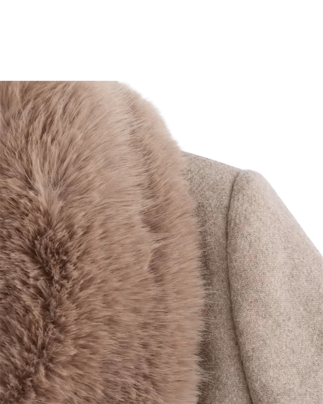 Mantel mit Schnürdetail und Kunstfellkragen - Fav Avenue