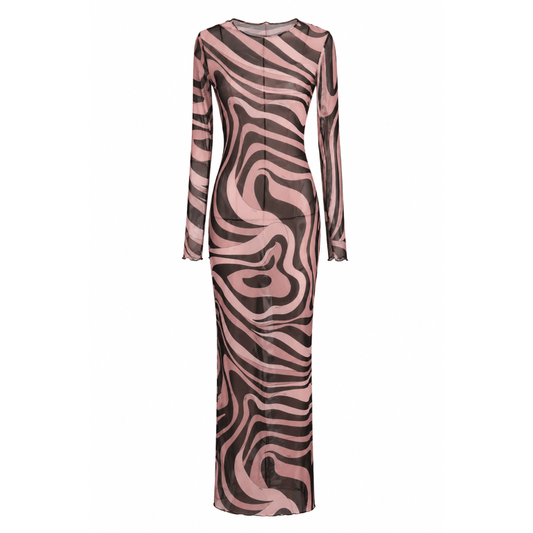 Mesh Transparent Maxi Dress - Fav Avenue