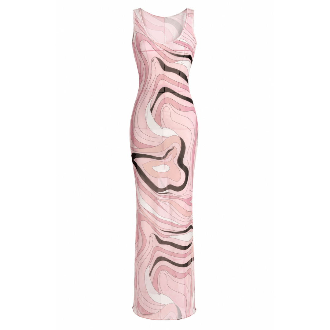 Mesh Transparent Maxi Dress - Fav Avenue