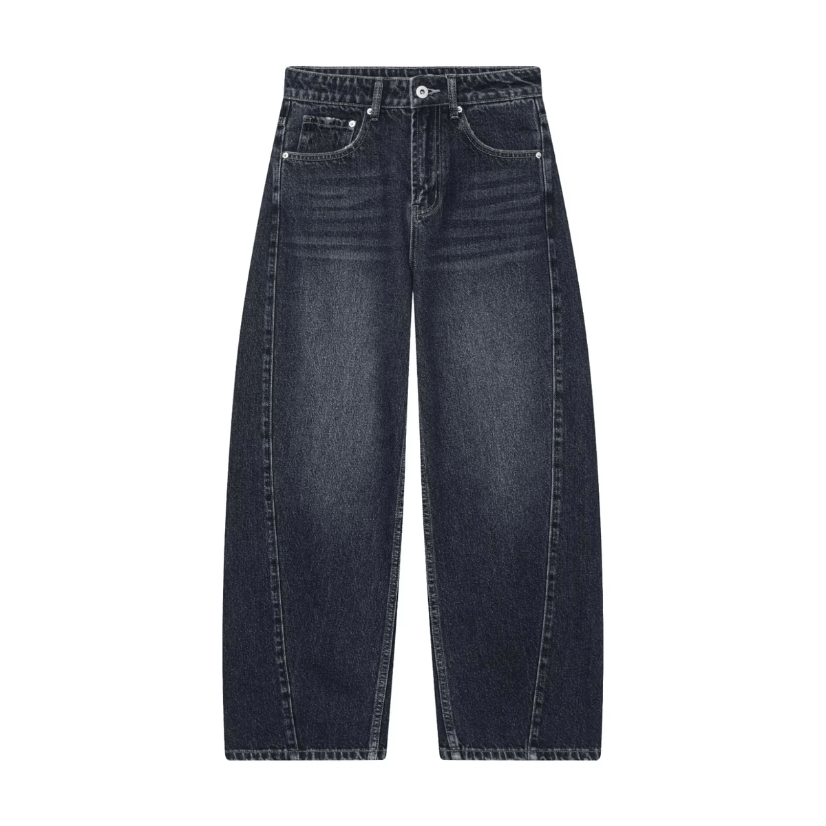 Mid Waist Barrel Jeans - Fav Avenue