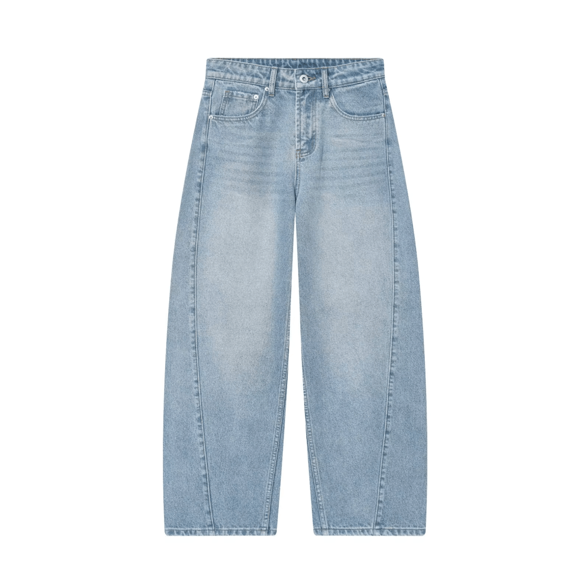 Mid Waist Barrel Jeans - Fav Avenue