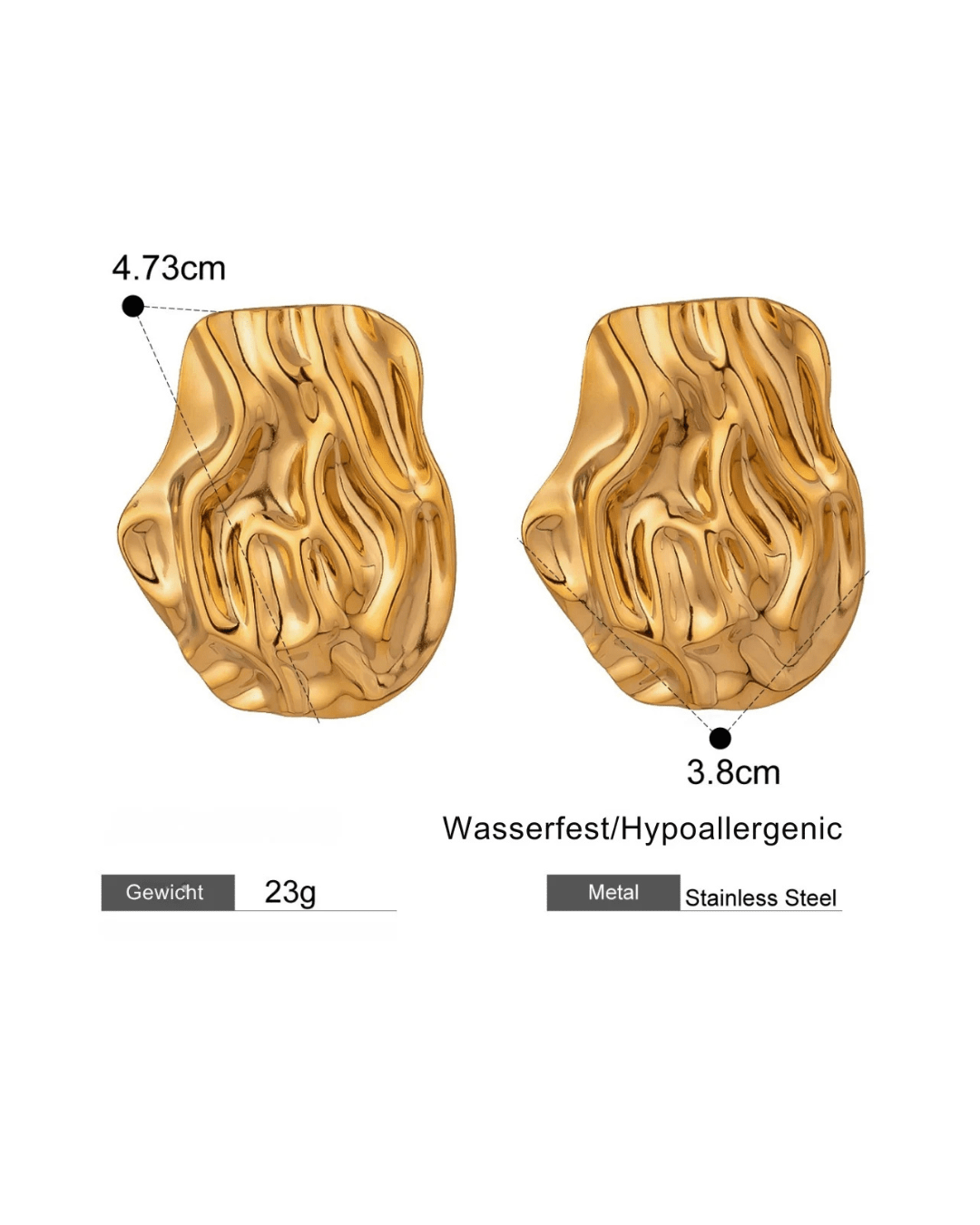 Ohrringe aus 18 Karat vergoldetem Material - Fav Avenue