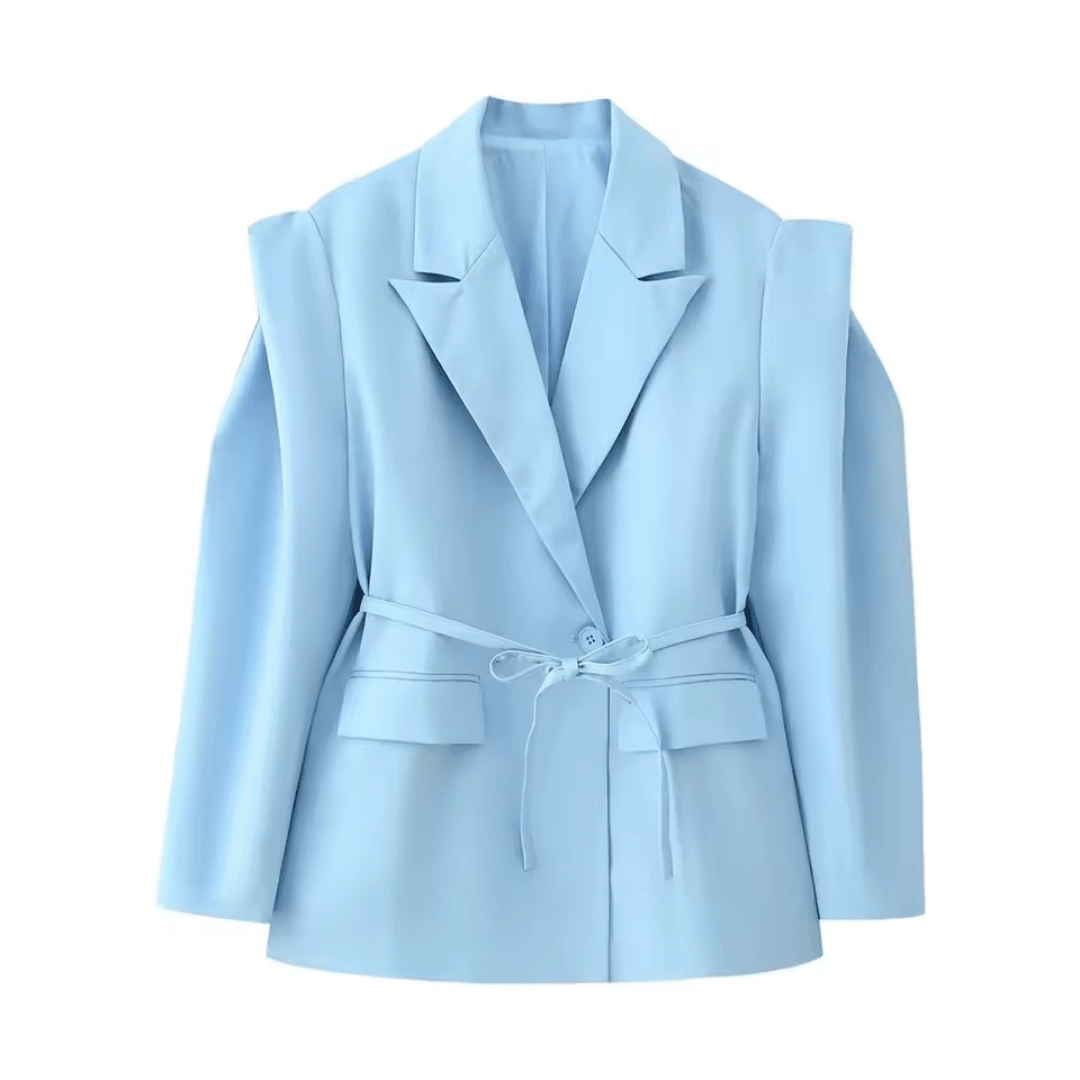 Oversize Blazer Jacke mit Bindegürtel - Fav Avenue