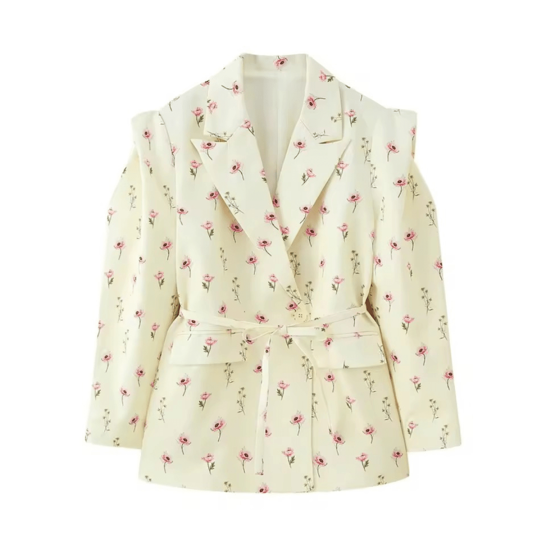 Oversize Blazer Jacke mit Bindegürtel - Fav Avenue