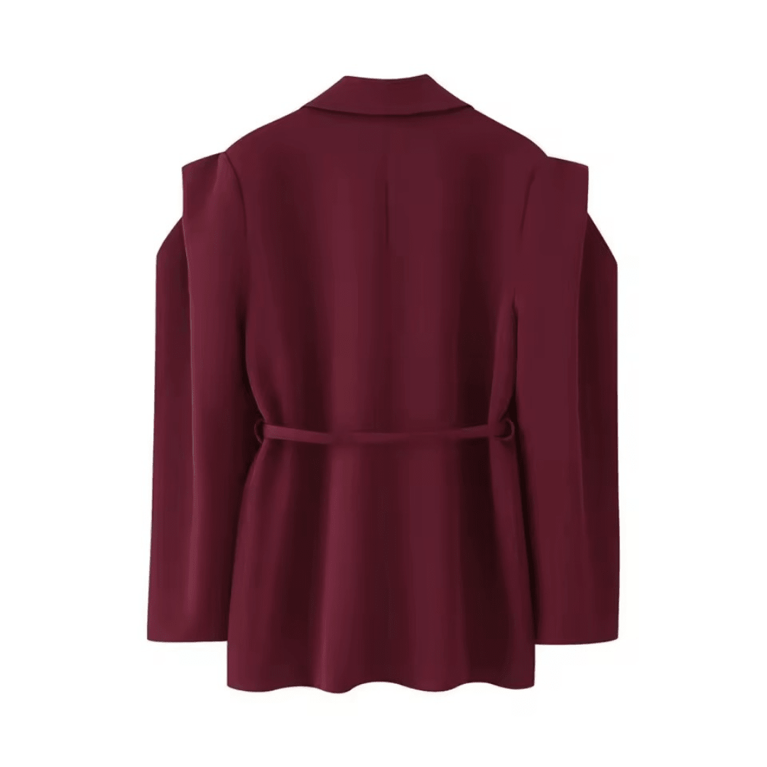 Oversize Blazer Jacke mit Bindegürtel - Fav Avenue