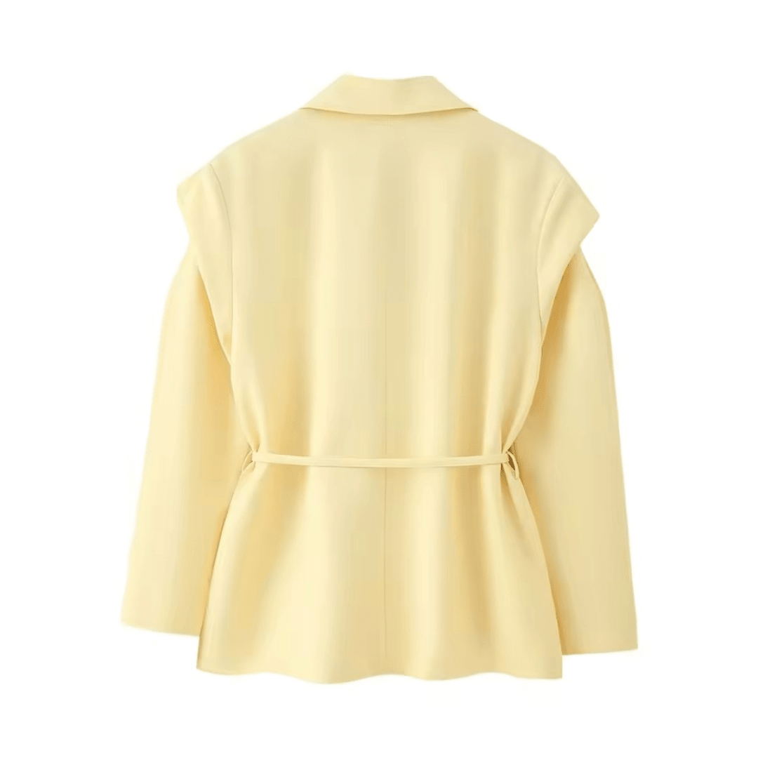 Oversize Blazer Jacke mit Bindegürtel - Fav Avenue