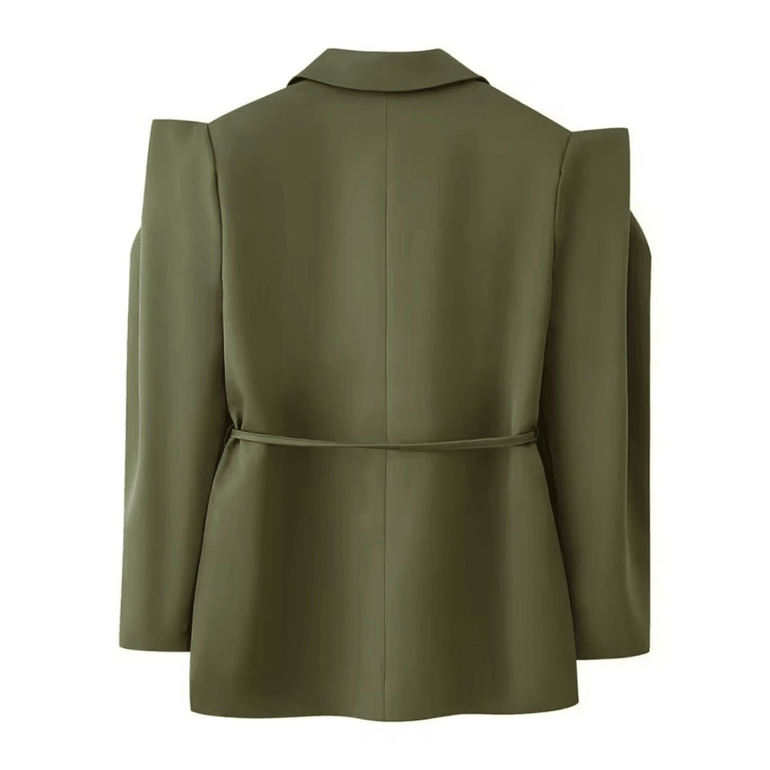 Oversize Blazer Jacke mit Bindegürtel - Fav Avenue