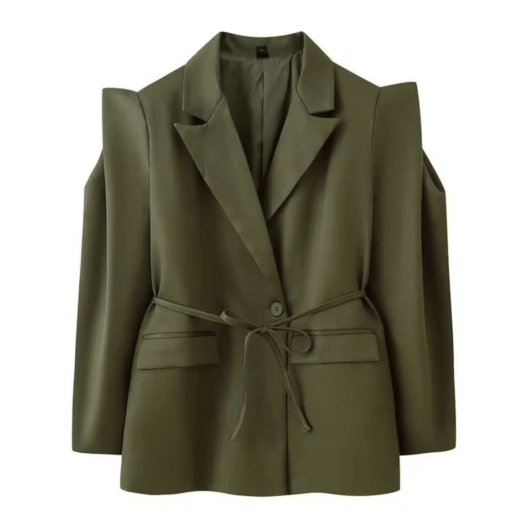 Oversize Blazer Jacke mit Bindegürtel - Fav Avenue