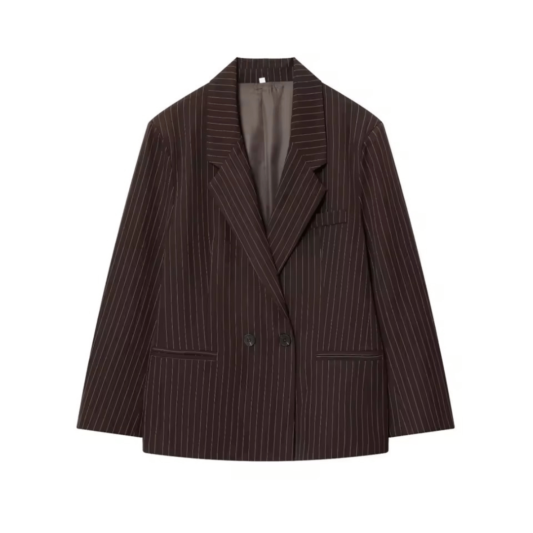 Oversize Stripe Blazer - Fav Avenue
