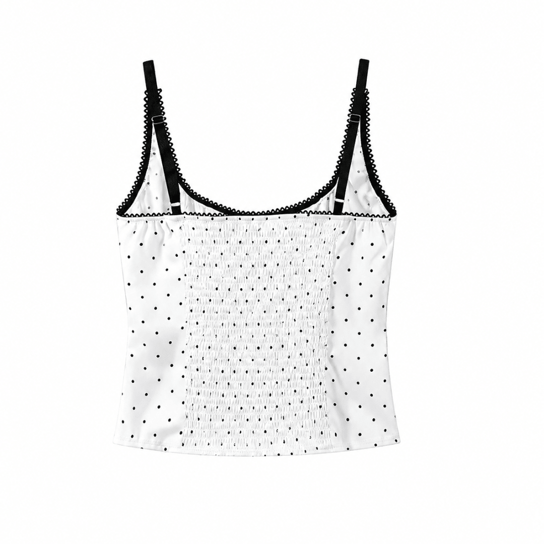 Polka Dot Lace Camisole Top - Fav Avenue