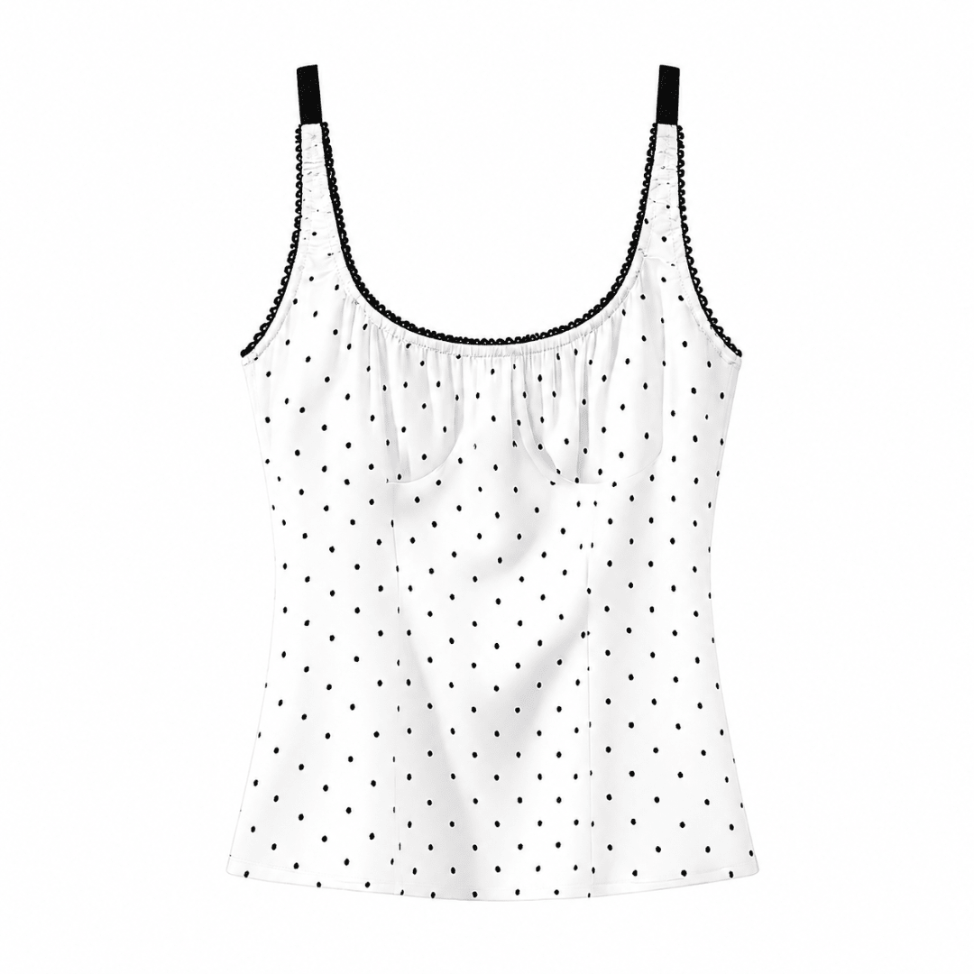 Polka Dot Lace Camisole Top - Fav Avenue