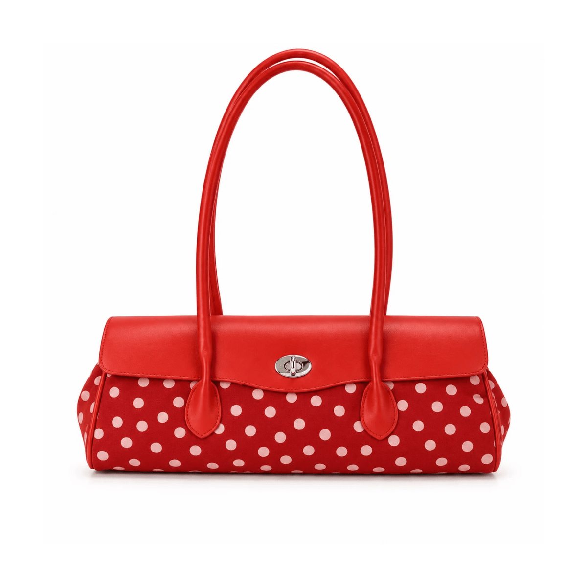 Polka Dot Schultertasche in Wildleder-Optik - Fav Avenue