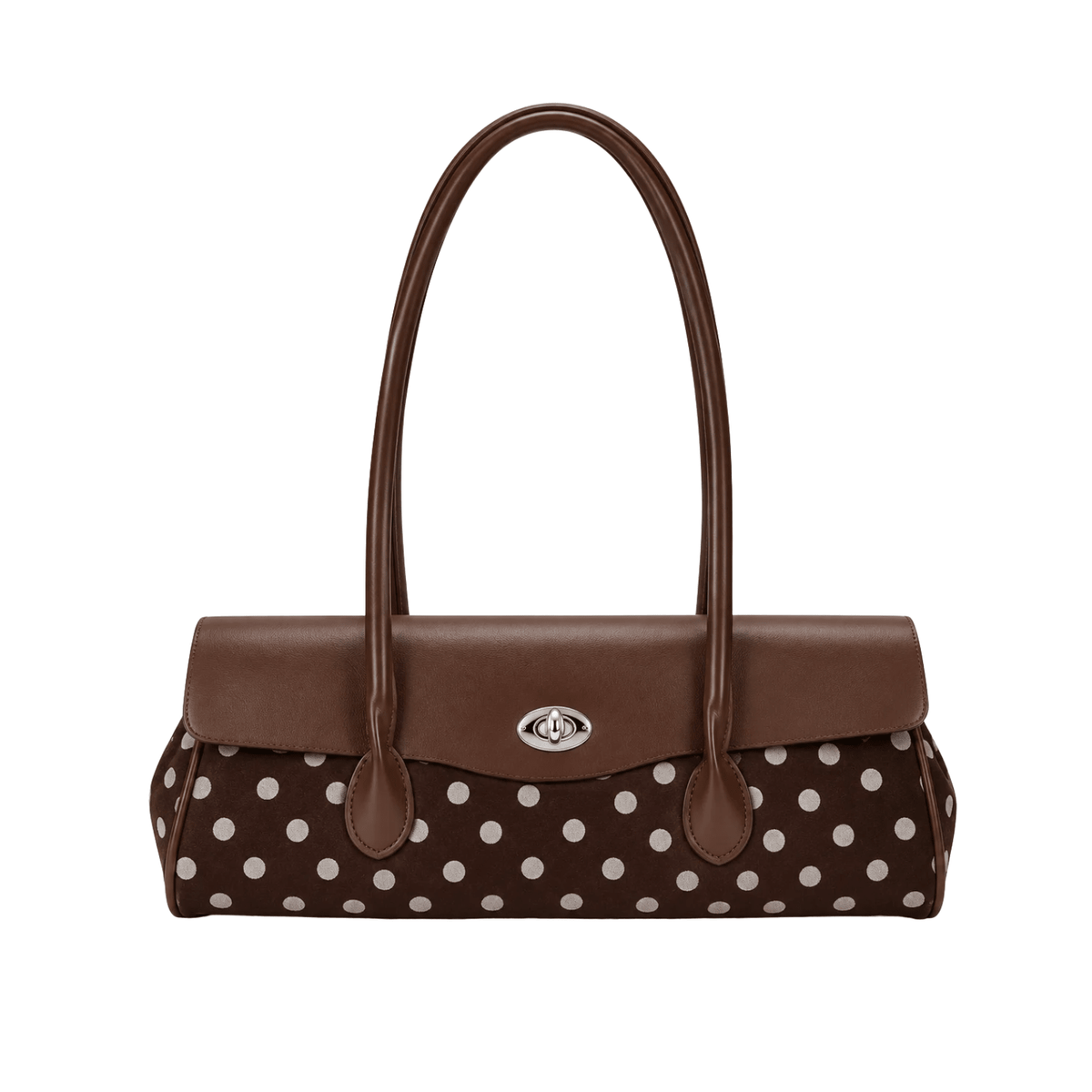 Polka Dot Schultertasche in Wildleder-Optik - Fav Avenue