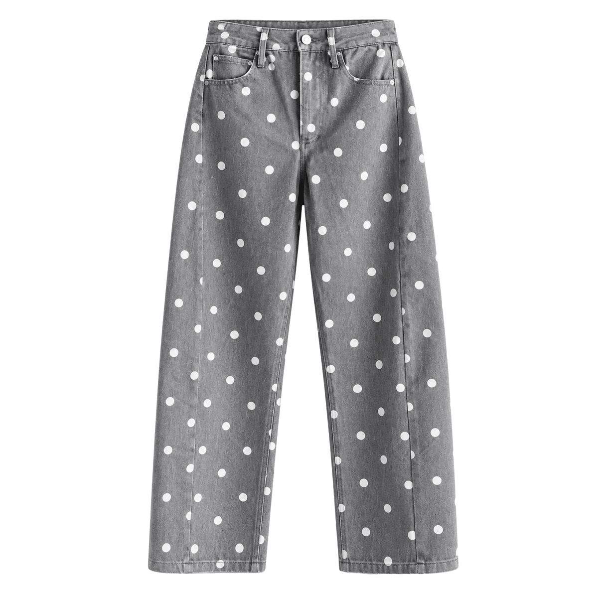 Polka Dot Wide Leg Jeans - Fav Avenue