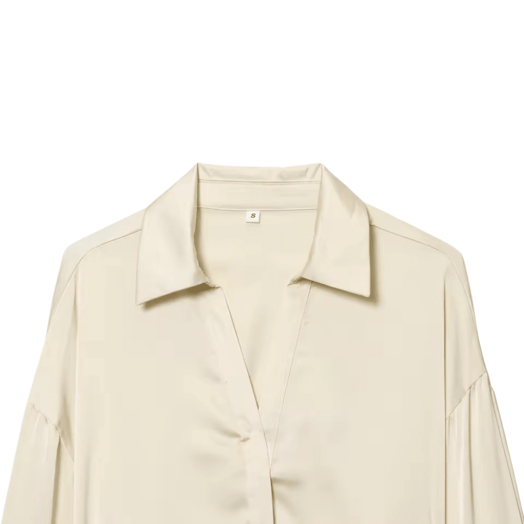 Satin Bluse mit Gürtel - Fav Avenue