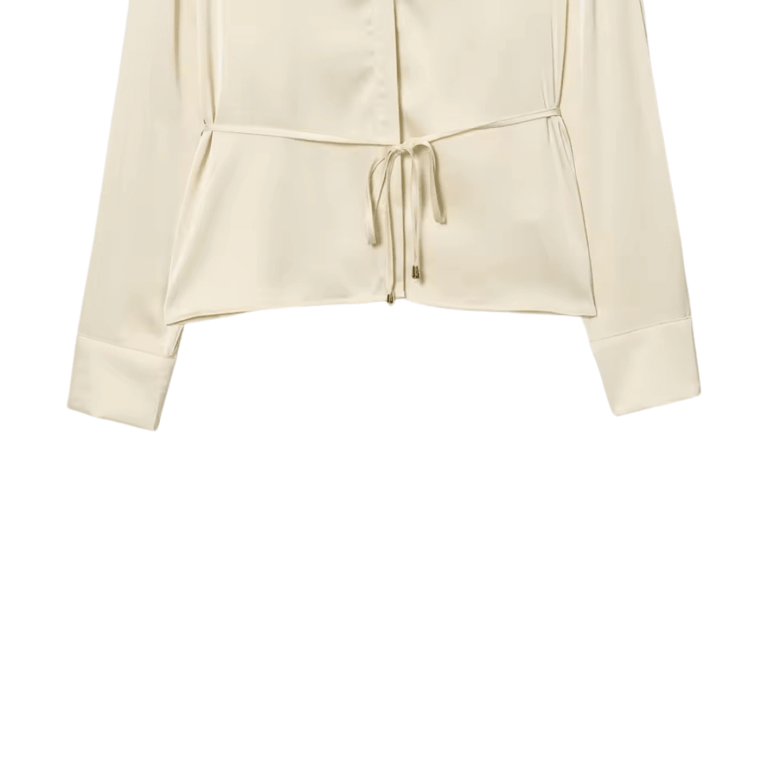 Satin Bluse mit Gürtel - Fav Avenue