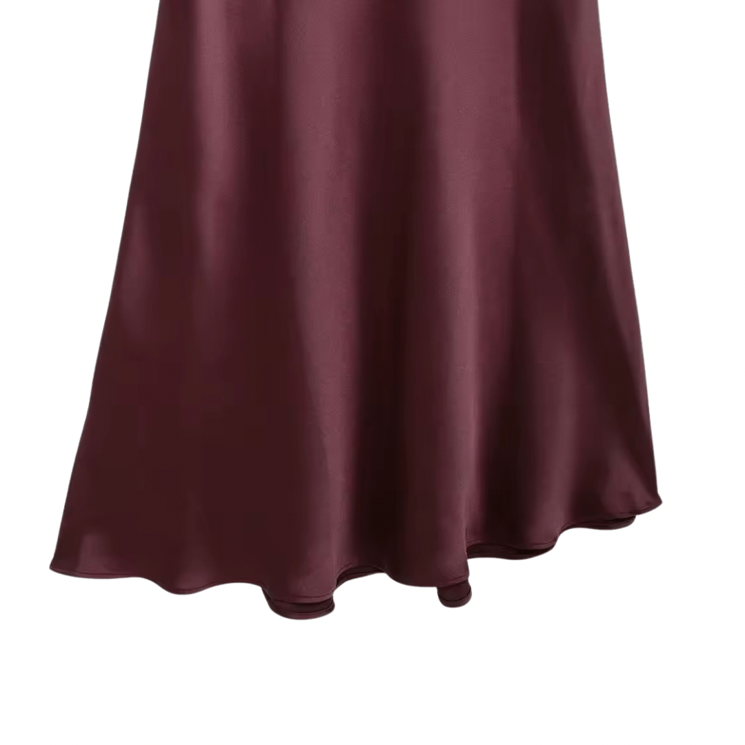 Satin Neckholder Maxi Kleid - Fav Avenue