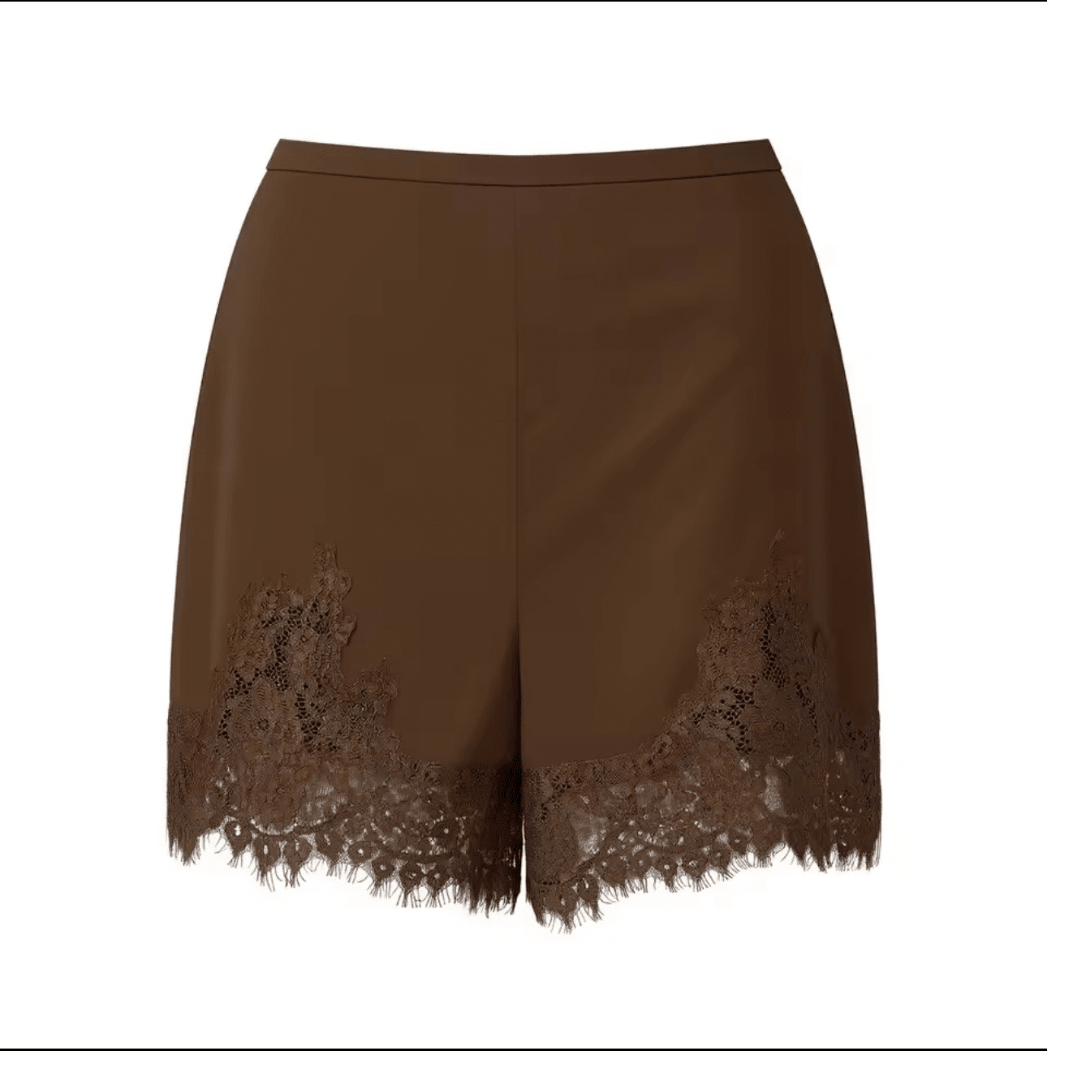 Satin - Shorts mit Spitzenbesatz - Fav Avenue