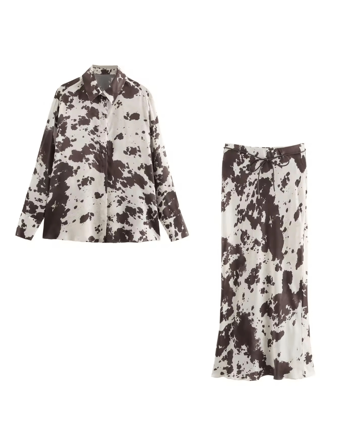 Satin - Zweiteiler mit Print - Fav Avenue