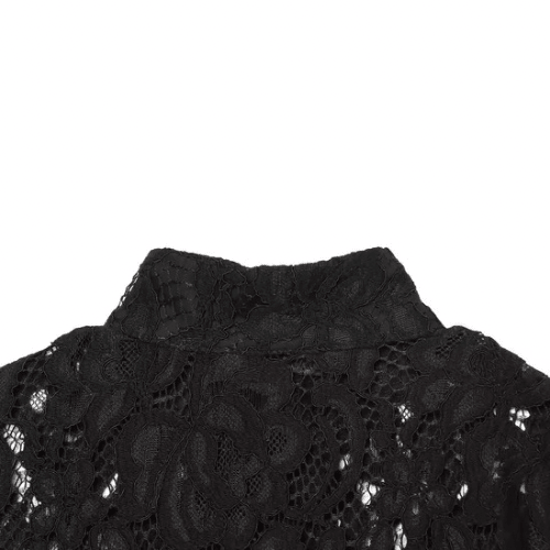 Schwarze Spitzenbluse - Elegante leichte Jacke - Fav Avenue