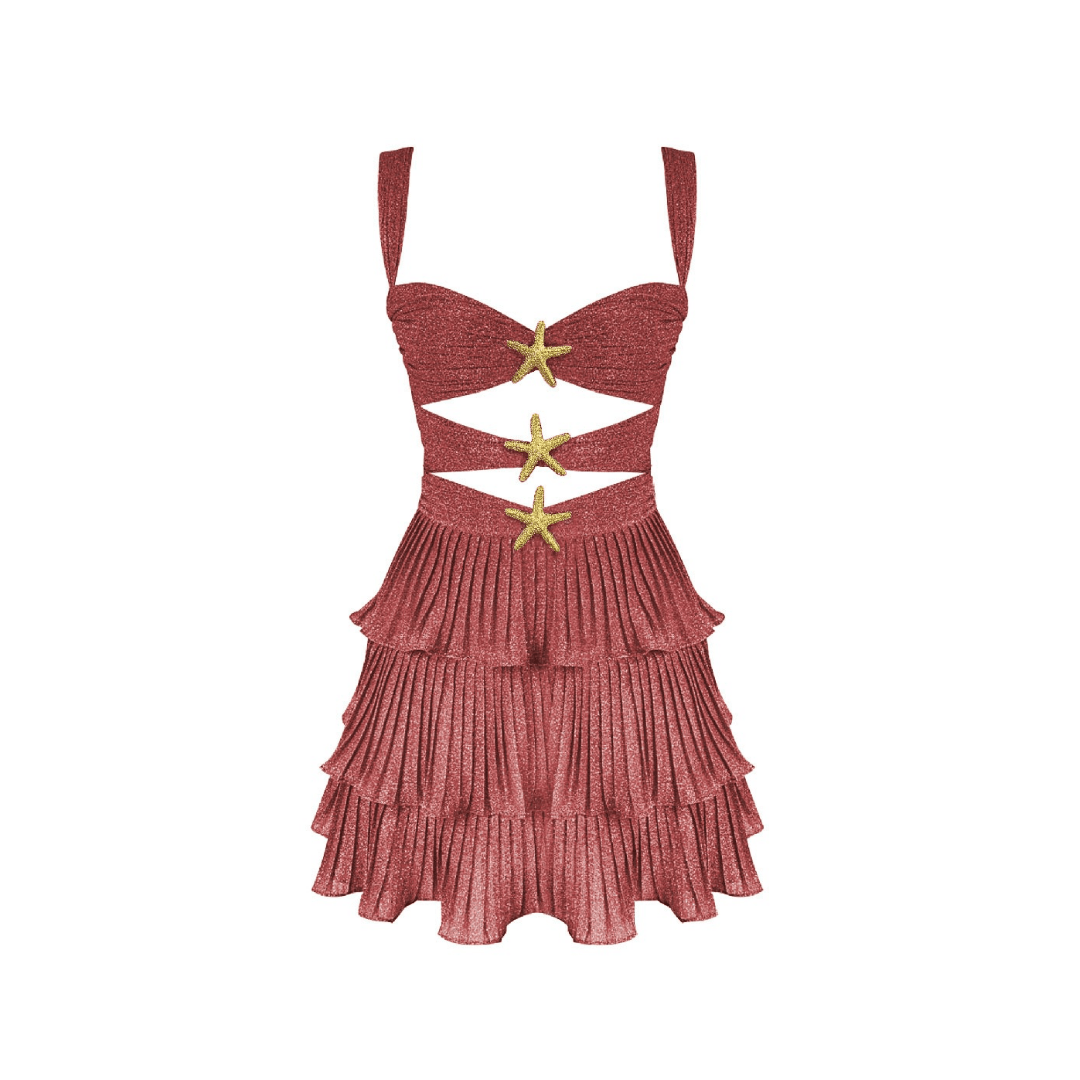 Selena – Glamour mit raffiniertem Cut - Out & Plissee - Rock - Fav Avenue