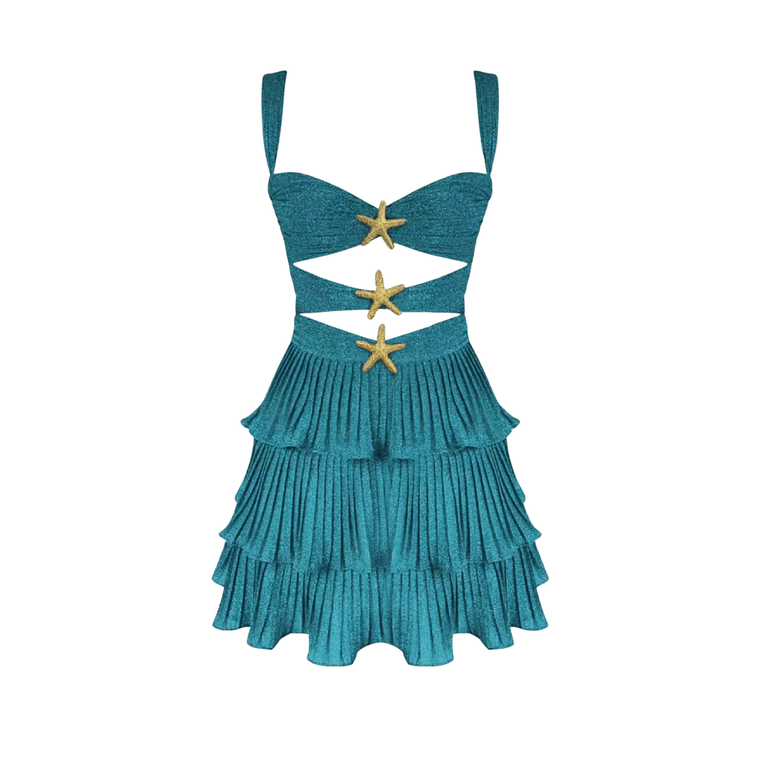 Selena – Glamour mit raffiniertem Cut - Out & Plissee - Rock - Fav Avenue