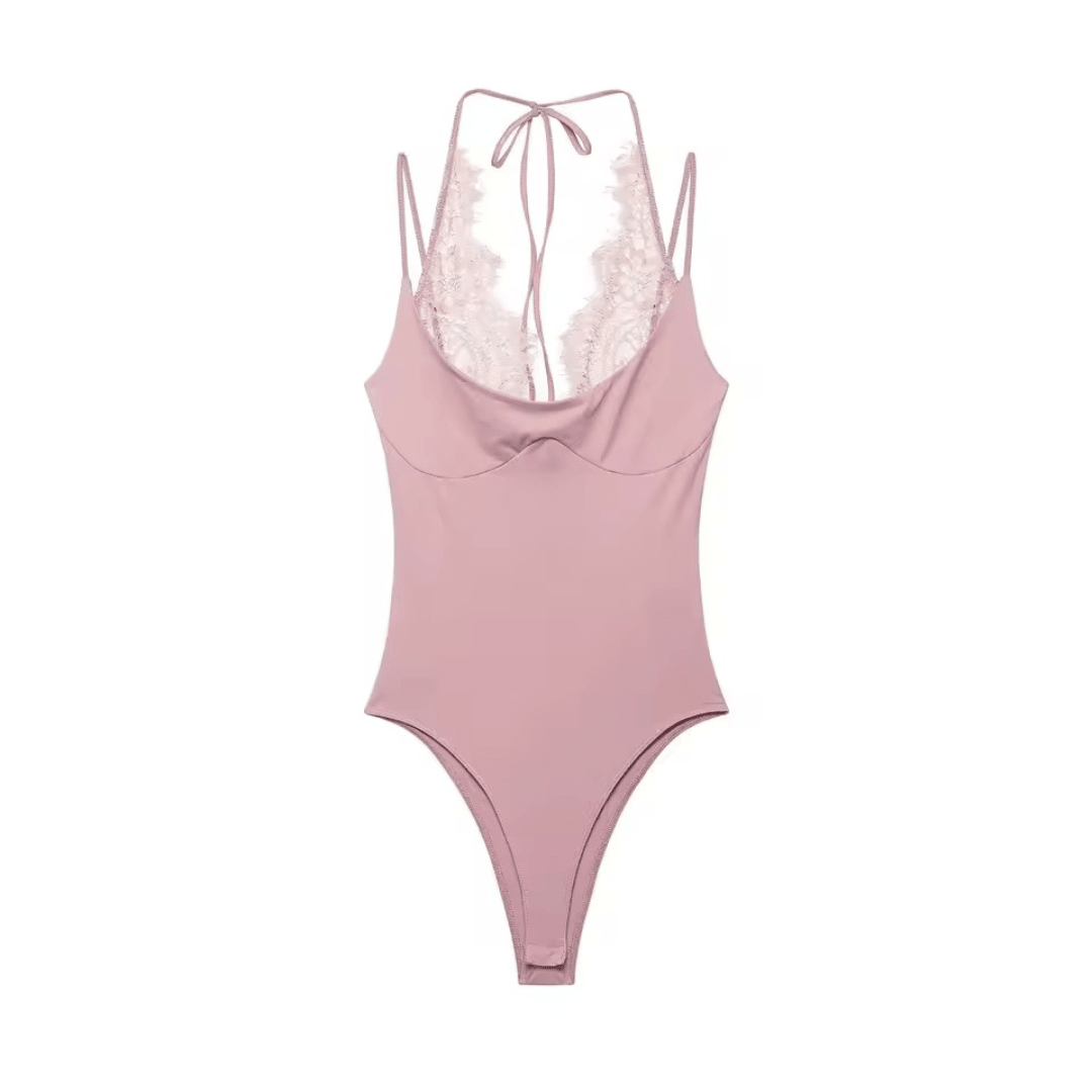 Spitzen - Bodysuit mit Neckholder - Fav Avenue