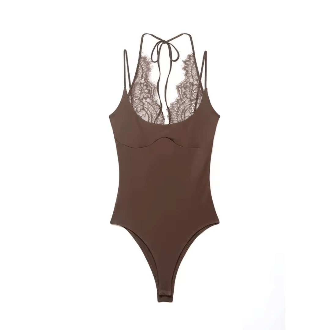 Spitzen - Bodysuit mit Neckholder - Fav Avenue