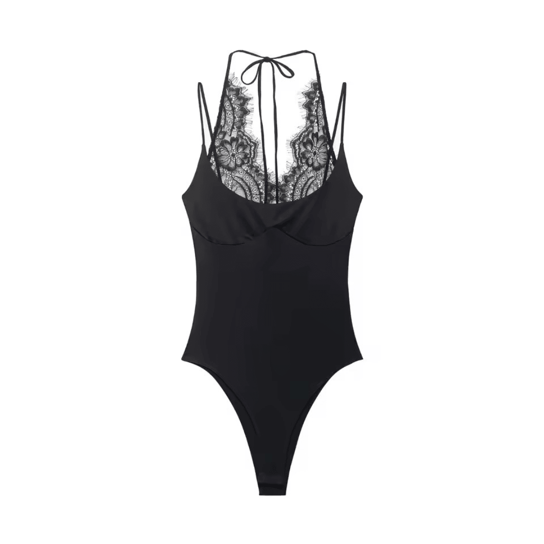 Spitzen - Bodysuit mit Neckholder - Fav Avenue