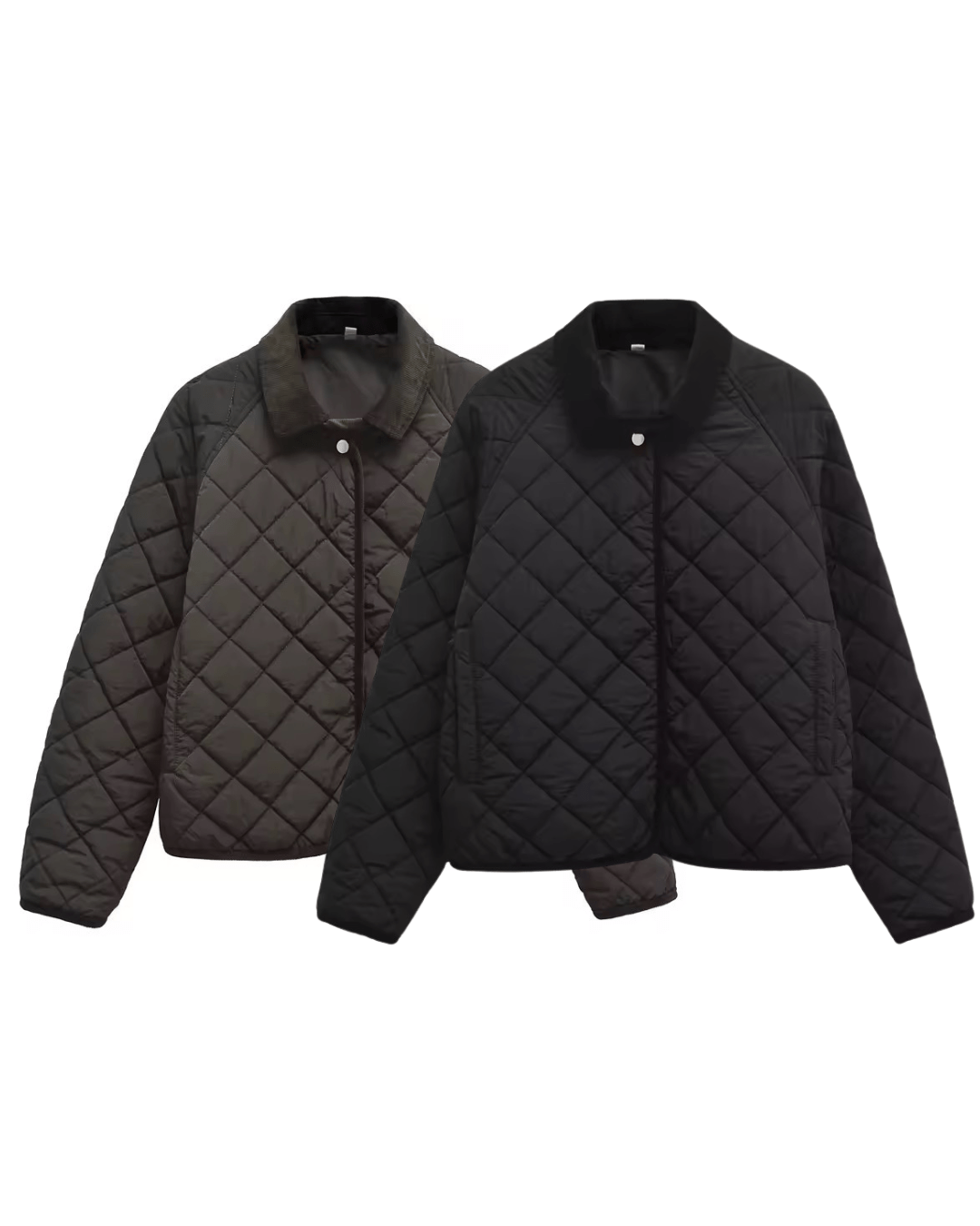 Steppjacke mit Cordkragen - Fav Avenue