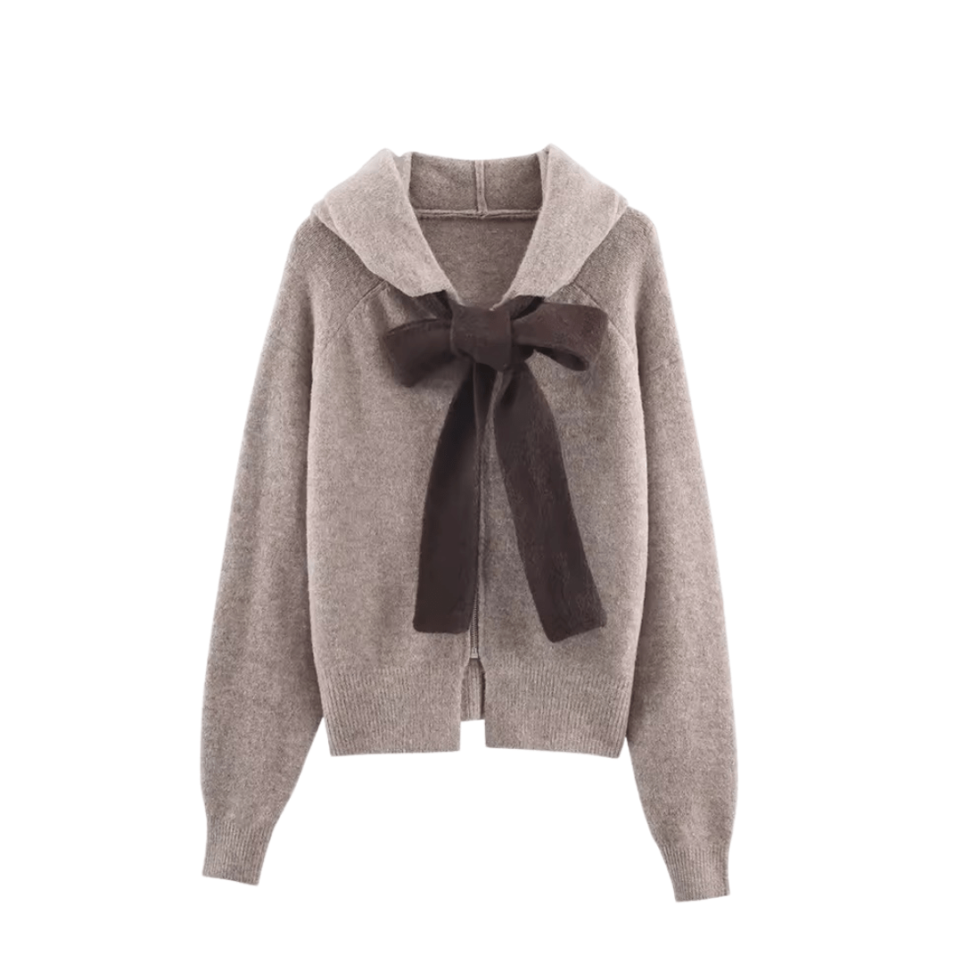 Strick - Hoodie mit Schleife - Fav Avenue