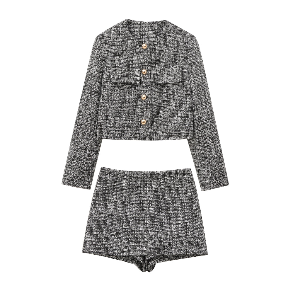 Tweed - Zweiteiler – Blazer & Rock - Shorts - Fav Avenue