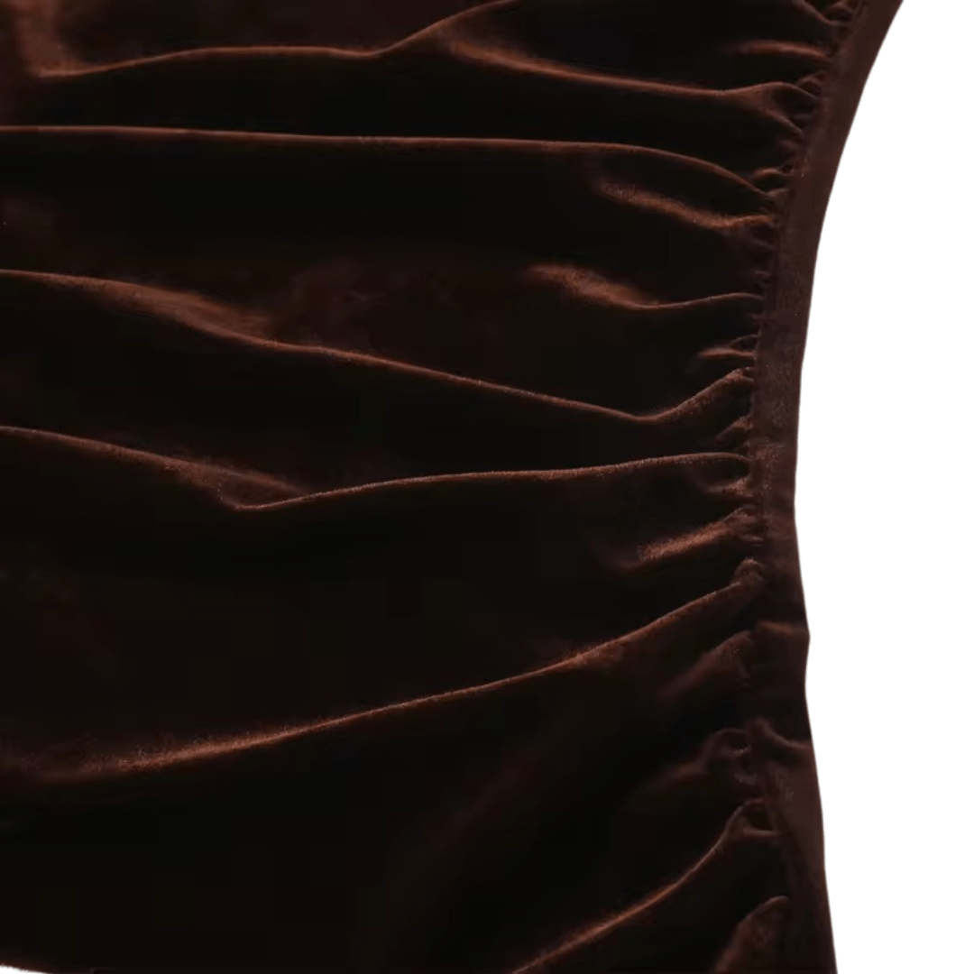 Velvet Mini Kleid mit Spitzenkante - Fav Avenue