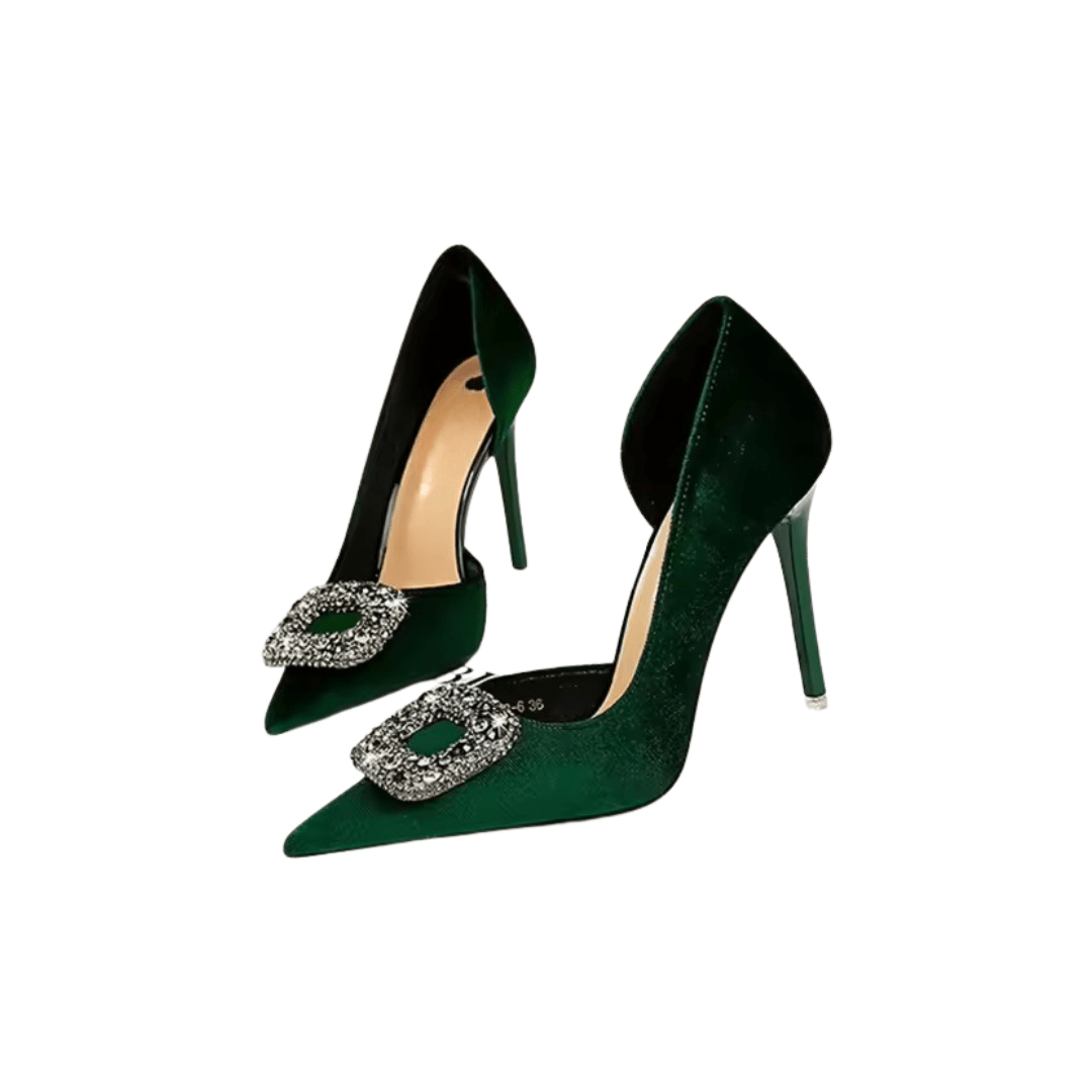 Velvet Pumps mit Schnalle - Fav Avenue