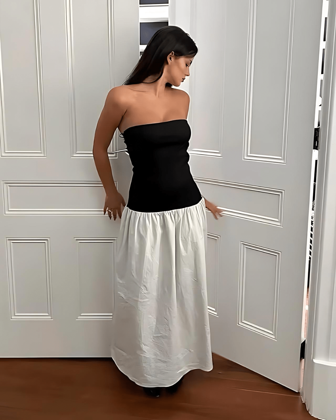 Vintage Black - White Dress - Fav Avenue